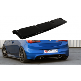 Накладка сплиттер центральная на задний бампер на Opel Corsa E OPC / VXR